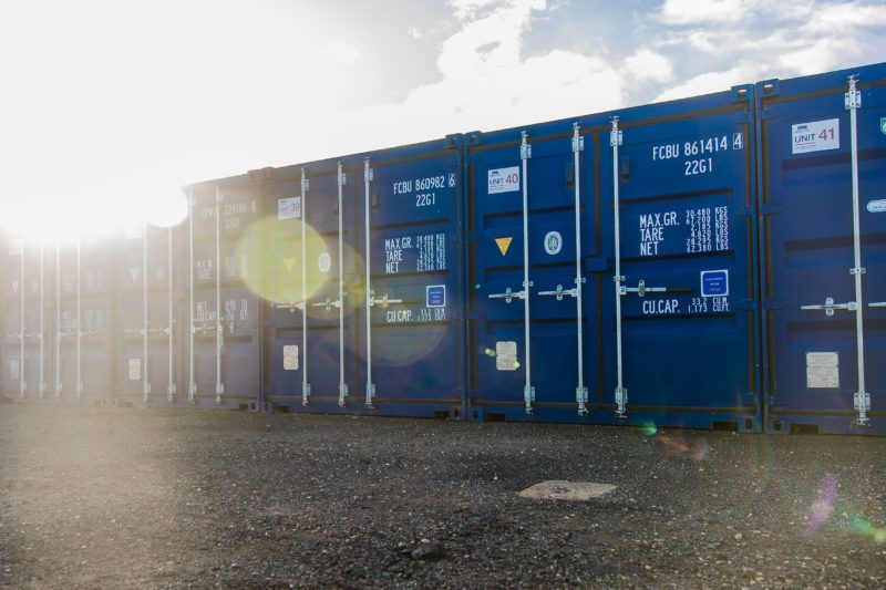 Container storage on hardstanding